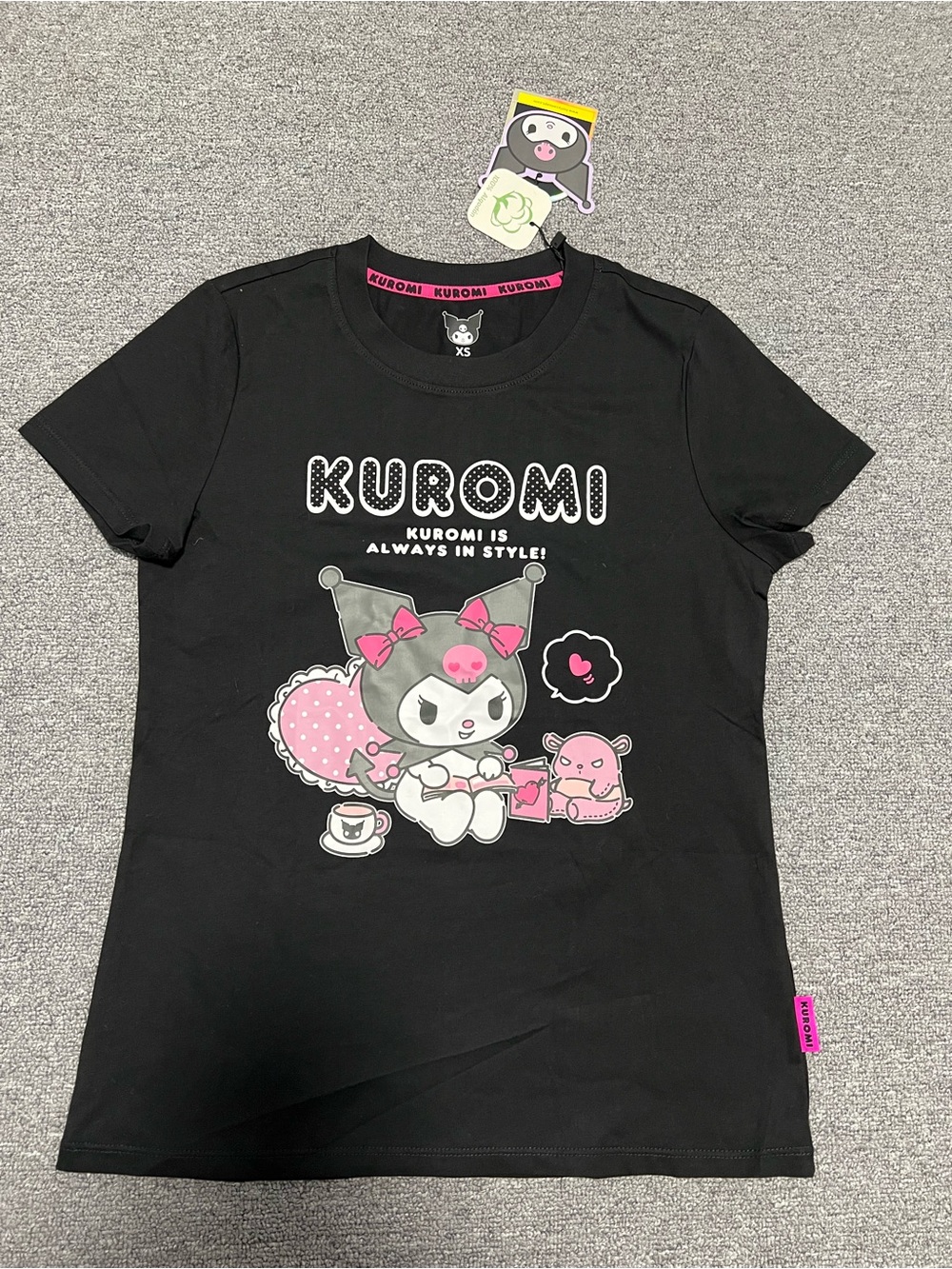 Sanrio Kuromi Black Tee Adult XS / Girl 14T